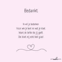Bedankt