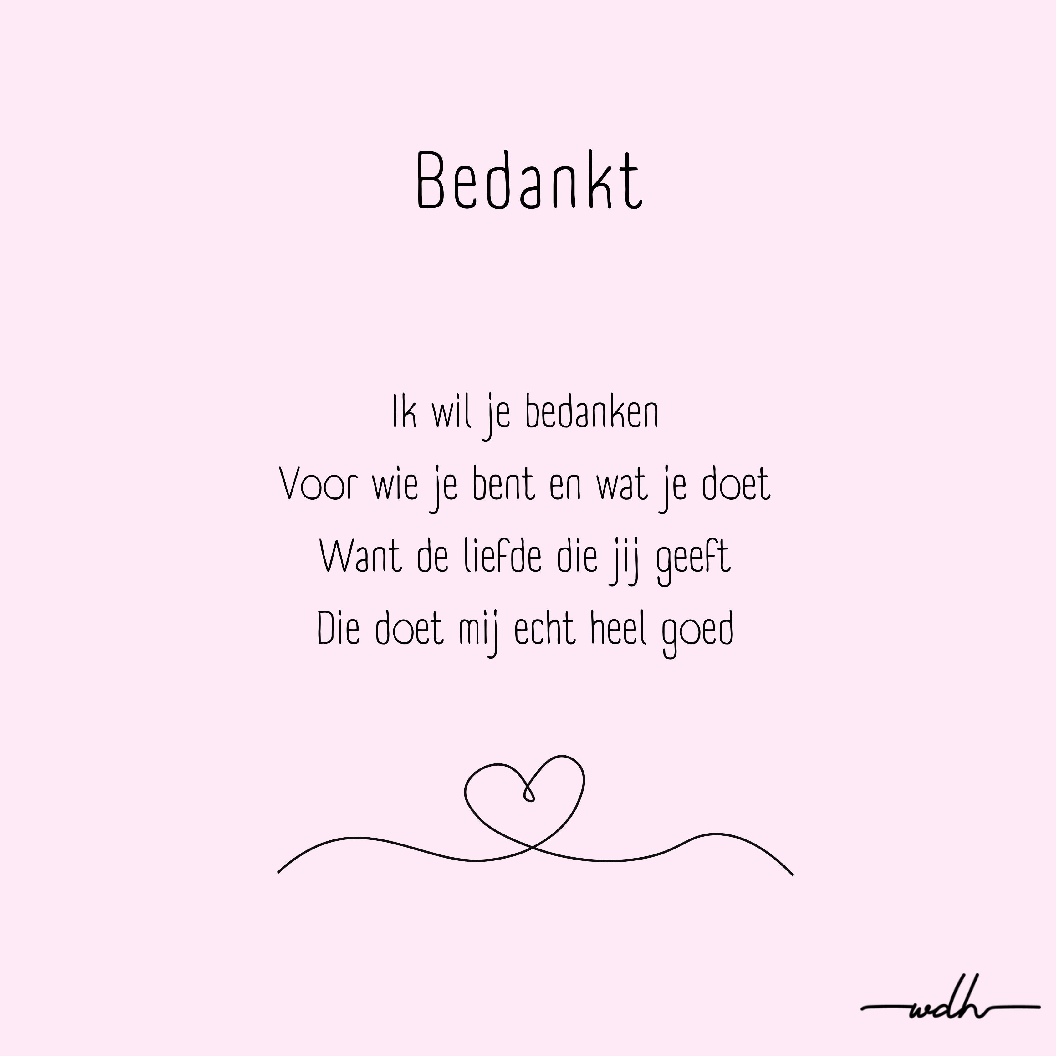 Bedankt